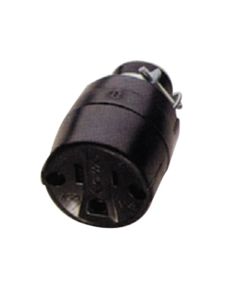 Industrial-Grade Female Socket. Conforms to NEMA 5-15R, Black