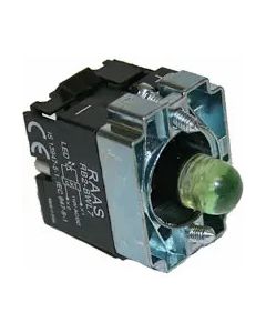 Illuminated Push Button Holder Block - w/LED Amber - 24V