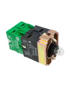 Illuminated Push Button Holder Block - 2 NO 110V