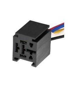 5-Wire Pigtail Harness for 4 or 5-Terminal High Power Relays (5 x 12GA) - 12" Leads (Stackable)