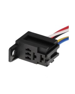 5-Wire Pigtail Harness for 5-Terminal Micro Relays (2 x 18GA, 3 x 16GA) - 12" Leads (Stackable)