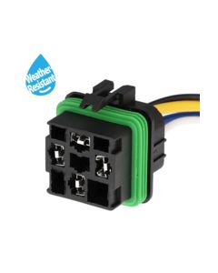 Pigtail Harness (Weather-Resistant) for 4-Terminal Weather-Resistant Relays (4 x 18GA) - 7.5" Leads