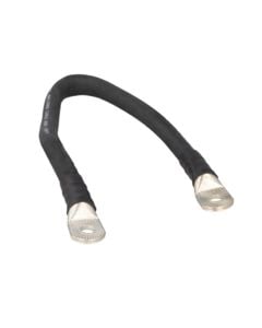 2/0GA Stackable Battery Harness Top Stud, 17" Black (Negative)